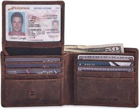 img 4 attached to COCHOA Bifold Wallet with Window for Men: Optimized Accessories for Wallets, Card Cases & Money Organizers