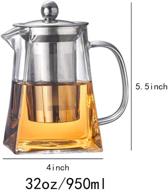 stovetop and microwave compatible teabloom borosilicate with removable design логотип