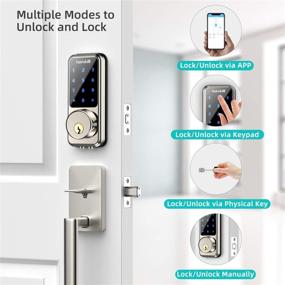 img 2 attached to 🔒 Enhanced Security with Smart Lock Keyless Entry Deadbolt Door Lock - hornbill Smart Lock Front Door