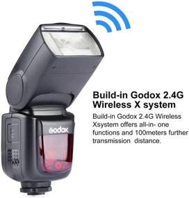 img 2 attached to 📸 GODOX V860II-C E-TTL High-Speed Sync Camera Flash Speedlite Light for Canon EOS Cameras - Kit with Color Filters, Diffuser, 2.4G GN60 Li-ion Battery, 1/8000s HSS, 1.5s Recycle Time (V860II-C)