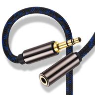 🔌 20 футовый ruaeoda aux удлинительный кабель - 3,5 мм мужской к женскому наушниковому стерео аудио удлинительному кабелю, двойной экранированный оплеткой 1/8 3,5 мм удлинительный кабель логотип