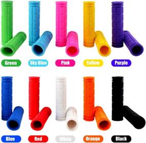 img 3 attached to Non-Slip Rubber Mushroom Bike Handlebar Grips for Kids Boys Girls - Ideal for Scooters, Cruisers, Tricycles, Mountain/Road Bikes, BMX, Wheelchairs and Foldable Urban Bicycles - Green Color