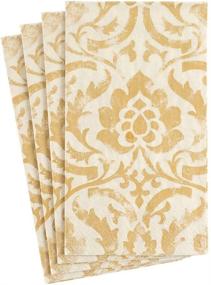 img 2 attached to 🧻 Caspari Ivory Baroque Paper Guest Towel Napkins - 2 Packs of 15 - Improved SEO