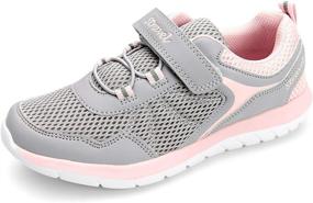 img 4 attached to 🏃 Lightweight Breathable Running Shoes for Toddler Boys and Girls by BODENSEE