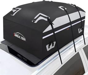 img 4 attached to 🚗 AURELIO TECH 20 Cubic Feet Waterproof Rooftop Cargo Bag for Cars | Anti-Tear 900D PVC Tarpaulin Roof Top Carrier with Anti-Slip Mat | Includes 6 Door Hooks | Suitable for Vehicles with or without Racks