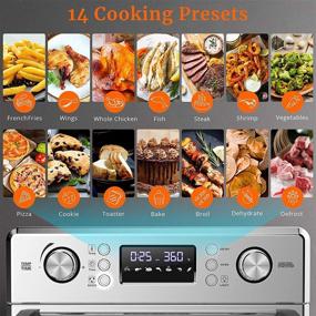 img 3 attached to 🍳 Kitcher 26.5QT Air Fryer Oven: Countertop Toaster Oven with 77 Recipes, 5 Accessories, 14 Presets – Bake, Air Fry, Roast, Toast, Pizza, Dehydrate & More!