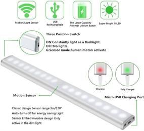 img 1 attached to MOSTON Wireless Lighting Rechargeable Anywhere Lighting & Ceiling Fans for Wall Lights