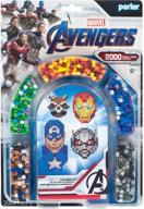 🔮 perler marvel avengers fusion bead kit, 2004pc, 4 patterns, multicolored logo