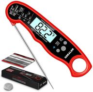 🌡️ gdealer dt15 waterproof digital instant read meat thermometer: ultra-fast cooking food thermometer with folding probe - ideal for kitchen milk candy, bbq grill, smokers - calibration function included logo