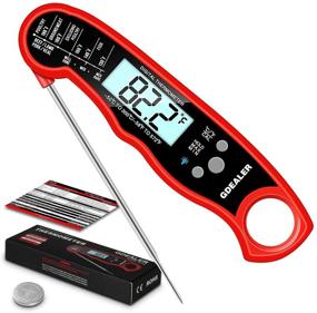 img 4 attached to 🌡️ GDEALER DT15 Waterproof Digital Instant Read Meat Thermometer: Ultra-Fast Cooking Food Thermometer with Folding Probe - Ideal for Kitchen Milk Candy, BBQ Grill, Smokers - Calibration Function Included