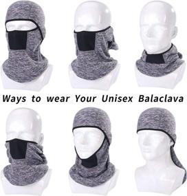 img 1 attached to 🏍️ THINDUST Winter Balaclava - Fleece Motorcycle Skull Full Face Mask Thermal Windproof Ski Head Hood for Men and Women" - Optimized Winter Balaclava: Fleece Skull Full Face Mask for Motorcycle, Skiing; Windproof Thermal Headwear for Men and Women