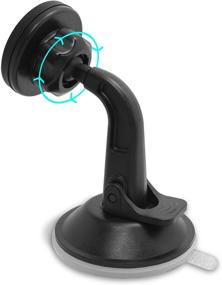 img 1 attached to TechMatte Car Phone Mount: Magnetic-Dashboard Phone Holder with Strong Magnetic Technology - Universal Smartphone Compatibility (Black)