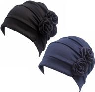 🧢 stylish honenna chemo caps headwear for women: turbans, beanies, flowers hats, and headwrap for cancer patients with hair loss logo