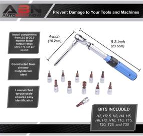 img 1 attached to 🔧 Набор кликового динамометрического ключа ABN 1/4 дюйма, 15 штук - Двунаправленный ключ с крутящим моментом 2-20 Нм с насадками - Идеальный набор инструментов для велосипеда