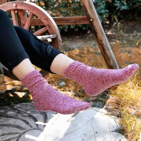 img 1 attached to Warm and Cozy: Loritta 5 Pairs Womens Wool Socks, Perfect Vintage Winter Knitwear and Thoughtful Gifts