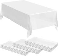 🍽️ premium white plastic tablecloth for food service equipment & supplies logo