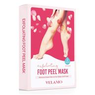 👣 velamo foot peel mask - 2 pairs for cracked heels, dead skin & calluses - repair rough heels & get silky soft feet in 1-2 weeks - ideal for men & women logo