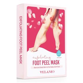 img 4 attached to 👣 VELAMO Foot Peel Mask - 2 Pairs for Cracked Heels, Dead Skin & Calluses - Repair Rough Heels & Get Silky Soft Feet in 1-2 Weeks - Ideal for Men & Women