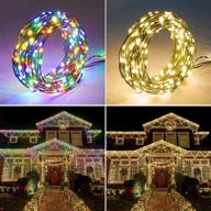 🎄 kazoku christmas outdoor string lights - 11 modes warm white and multicolor lighting 380 led 33ft twinkle lights, waterproof fairy string lights for outdoor christmas decorations логотип