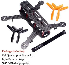 img 1 attached to 🕊️ Readytosky 250mm FPV Racing Drone Frame: 5 Inch Carbon Fiber Quadcopter Kit with 4mm Arms & Lipo Battery Strap