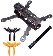 🕊️ readytosky 250mm fpv racing drone frame: 5 inch carbon fiber quadcopter kit with 4mm arms & lipo battery strap logo