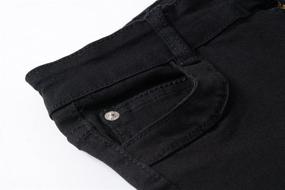 img 1 attached to 👖 Trendy Black Ripped Distressed Fashion Skinny Boys' Clothing: Style Reinvented