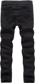 img 3 attached to 👖 Trendy Black Ripped Distressed Fashion Skinny Boys' Clothing: Style Reinvented