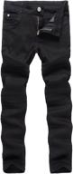 👖 trendy black ripped distressed fashion skinny boys' clothing: style reinvented logo