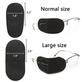 img 1 attached to VEEJION 12 Piece Eye Patches for Adults and Kids with Glasses - Treat Lazy Eye, Amblyopia, Strabismus for Left or Right Eyes (Black)