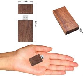 img 3 attached to 🖥️ Флеш-накопитель из дерева Walnut 1ГБ высокой скорости - память USB-накопителя из орехового дерева EASTBULL (коричневый, 1 штука)