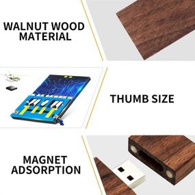 img 2 attached to 🖥️ Флеш-накопитель из дерева Walnut 1ГБ высокой скорости - память USB-накопителя из орехового дерева EASTBULL (коричневый, 1 штука)