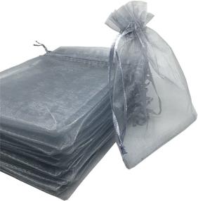 img 2 attached to 🎁 Stunning Silver Drawstring Organza Gift Candy Bags - ANSLEY SHOP, 100pcs, 4x5 Inches - Perfect Wedding Favors!