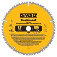 dewalt dw3126 12-inch miter saw blade - fine finish, 60-tooth blade logo