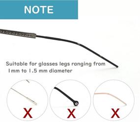 img 1 attached to 👓 Anti-Slip Silicone Eyeglass End Tips - 8 Pairs, Replacement Sock Ear Pieces for Thin Metal Eyeglass Legs (Black)