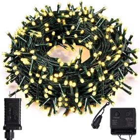 img 4 attached to 🎄 Bestalent Outdoor Christmas String Lights 300 LED 104ft UL 588 Safety Certified Indoor Mini Lights for Halloween Xmas Decoration in Warm White