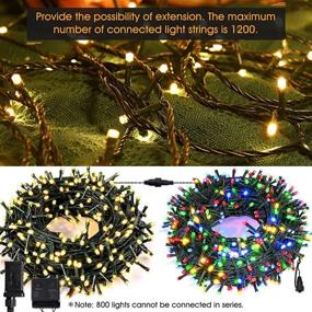 img 1 attached to 🎄 Bestalent Outdoor Christmas String Lights 300 LED 104ft UL 588 Safety Certified Indoor Mini Lights for Halloween Xmas Decoration in Warm White