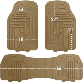 img 1 attached to 🚗 FH Group F11322TAN Tan All Weather Trimmable Floor Mat (Supreme): Protect Your Vehicle with this Durable and Customizable Floor Mat