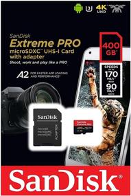 img 3 attached to SanDisk 400GB Micro SDXC Memory Card Extreme Pro Works With GoPro Hero 8 Black