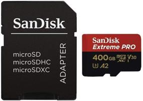 img 1 attached to SanDisk 400GB Micro SDXC Memory Card Extreme Pro Works With GoPro Hero 8 Black