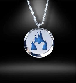 img 2 attached to 🐭 FIKA Mickey Mouse Essential Oils Necklace Pendant with Aromatherapy Air Freshener Locket and Included Pads