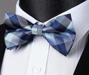 img 1 attached to 🎩 Men's Accessories: HISDERN Plaid Bow Ties for Men