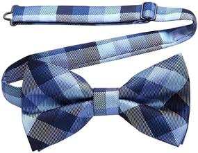 img 4 attached to 🎩 Men's Accessories: HISDERN Plaid Bow Ties for Men