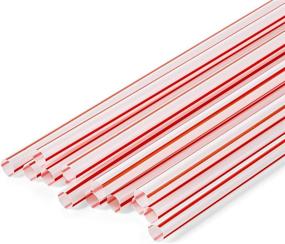 img 1 attached to DuraHome Classic Red & White Striped Plastic Straws - 1000 Pack, BPA Free Disposable Straight Straws, 8 inch Drinking Straw, Individually Wrapped, Restaurant Style, Bulk Set