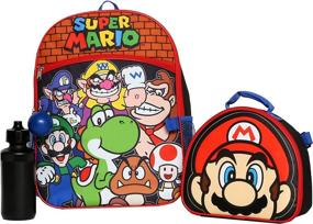 img 4 attached to 🍄 Ultimate Super Mario Licensed Backpack Lunch: Level up your style and lunchtime adventures!