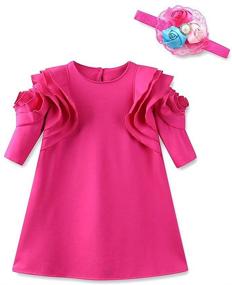 img 4 attached to 👗 Baby Princess Dress Party Formal Dress - Girls Short Petal Sleeve