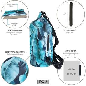 img 3 attached to 🎒 SNAILMAN 10L Waterproof Dry Bag Backpack with Phone Pocket - Ideal for Swimming, Boating, Kayaking, Camping, and Beach Adventures