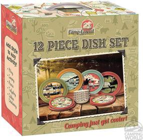 img 2 attached to 🏕️ Camp Casual (CC-001) 12-Piece Dish Set: Perfect Outdoor Tableware for Camping and More!