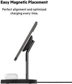 img 2 attached to 15W Fast Charging iPhone Charger Stand - Belkin MagSafe 2-in-1 Wireless Charger for iPhone 13, 12, Pro, Pro Max, Mini, AirPods