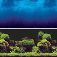 🐠 vepotek double-sided aquarium background: deep sea & water plants logo
