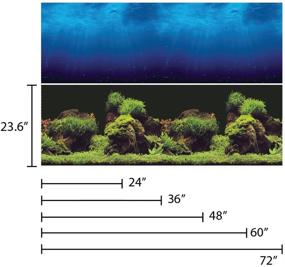 img 3 attached to 🐠 Двусторонний фон для аквариума Vepotek: Глубокое море и Водоросли